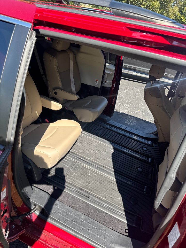 Toyota Sienna second-row seats and floor after cleaning